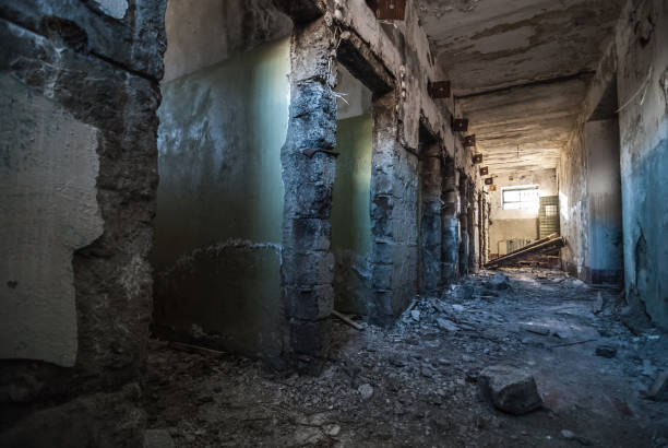 istock Interior of abandoned jailhouse 638992420