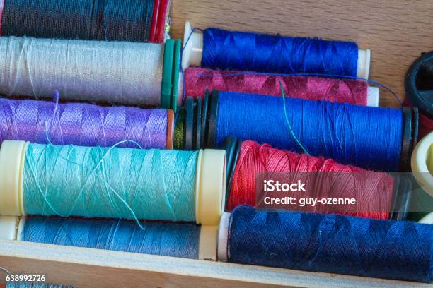 Bulk Yarn Coils In A Workers Locker Stock Photo - Download Image Now - Art And Craft, Box - Container, Business Finance and Industry