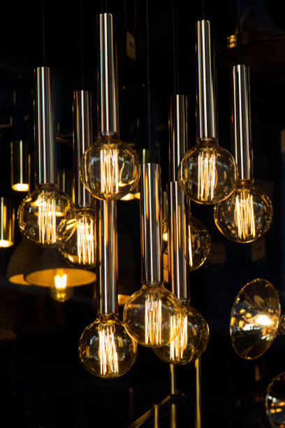 istock Decorative antique edison style filament light bulbs 638994744