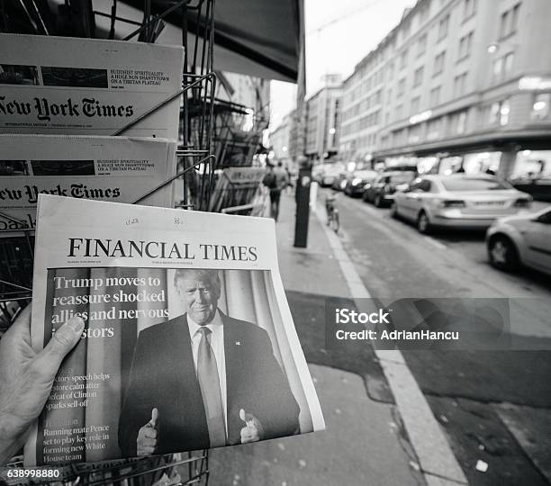 Financial Times About Donald Trump New Usa President 照片檔及更多 當勞·特朗普 - 美國總統 照片
