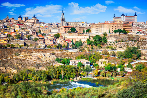 istock Toledo and Tejo River, Castilla, Spain 639003294