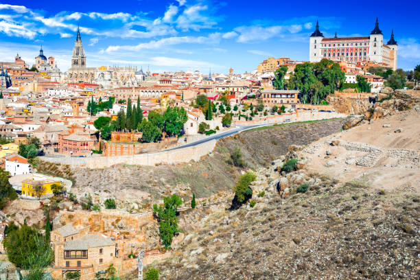istock Toledo and Tejo River, Castilla, Spain 639009100