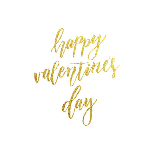 istock Happy Valentine day golden hearts greeting card 639009804