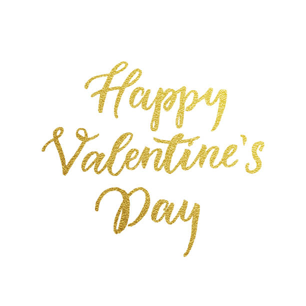 istock Happy Valentine day golden hearts greeting card 639010118