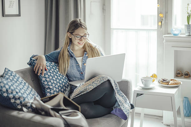 Young woman at home