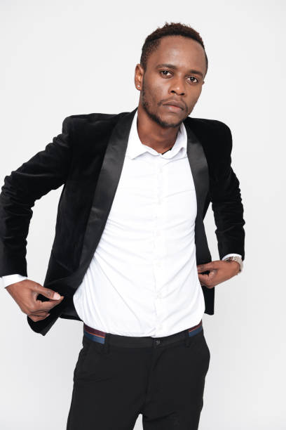 istock Vertical image of Serious african man in suit 639014342
