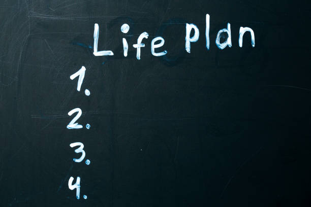 istock LIFE PLAN phrase written in chalk on the blackboard. 639015536