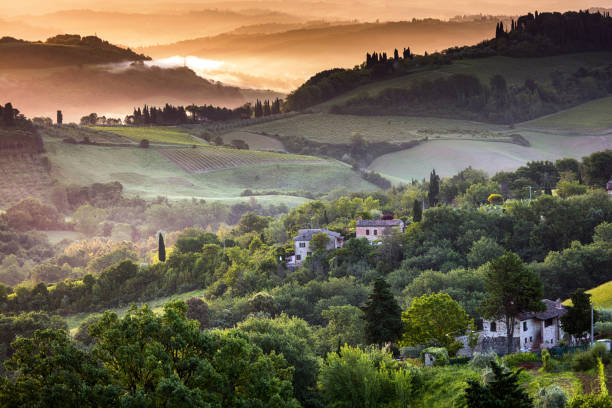 istock Misty morning in Tuscany 639017894