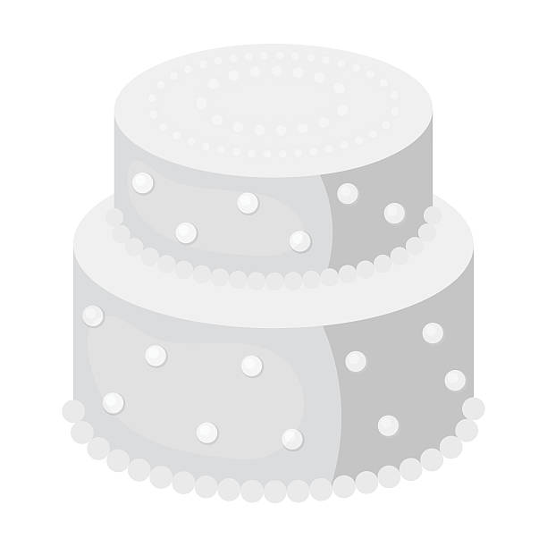istock Green cake with yellow dots icon in monochrome style isolated 639020354