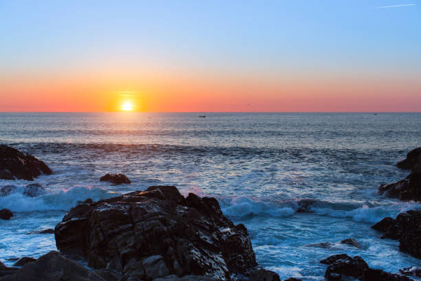 istock Beautiful sunset on the ocean coast. 639023006