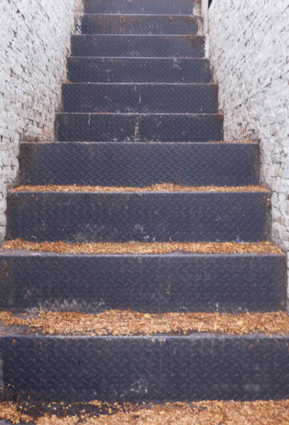 istock steel stairway and white concrete block 639029898