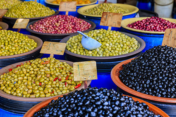 istock Fresh olives for sale, Morocco, Africa 639033150