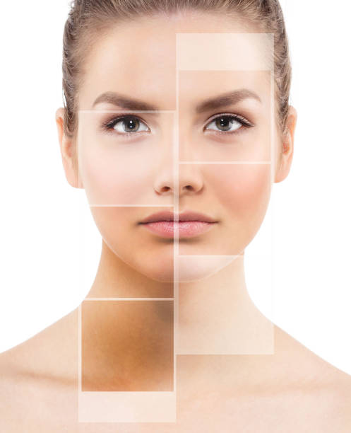 istock Portrait woman with problem and clear skin. Studio shot. 639034660