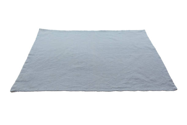 Table cloth gray isolated stock photo