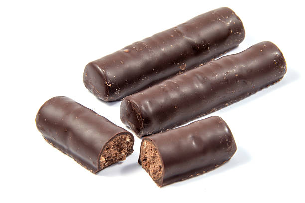 istock Chocolate candies isolated on white background. 639037086