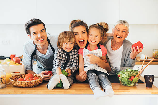 istock Happy family in the kitchen 639041268