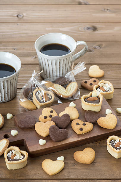 istock Heart shape cookies with a cup of coffee 639042086