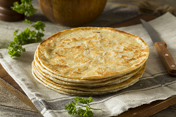 istock Homemade Flour Indian Paratha Bread 639042156