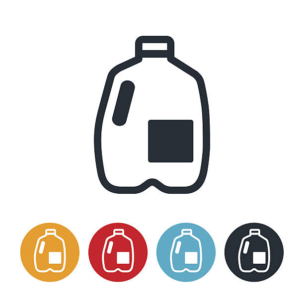 ilustrações de stock, clip art, desenhos animados e ícones de milk gallon icon - jarro de leite