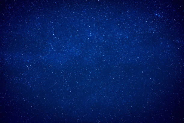 istock Blue dark night sky with many stars 639050760