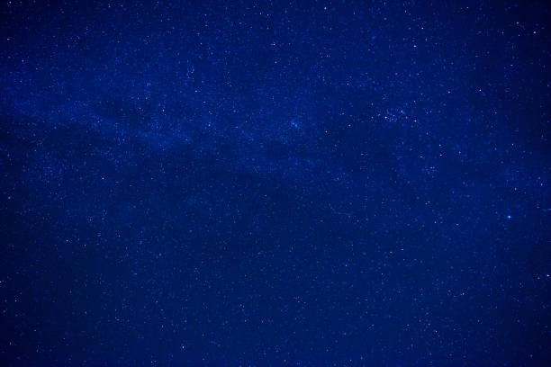 istock Blue dark night sky with many stars 639051460