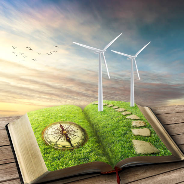 istock Renewable source of energy. Wind Generators Ecology 639051872