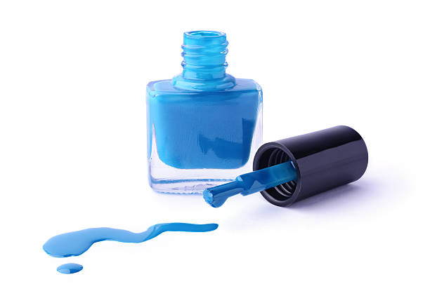 istock Blue nail polish 639053248