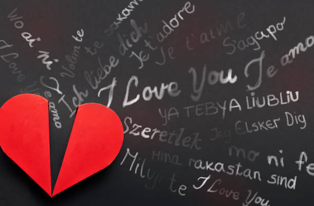 Red heart box with words: \
