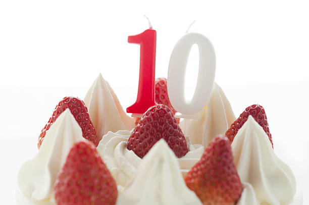 istock Strawberry shortcake with number candle 639056668