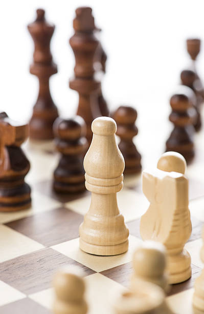istock close-up shot of chess pieces on chessboard 639058302