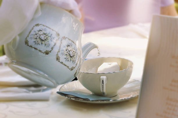 istock Hot Water Being Poured from a Teapot into a Cup 639059586
