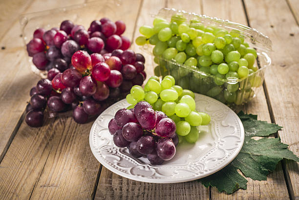 istock Red and Green Grapes 639061900