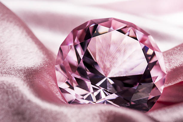 Pink square jewels sticker isolated on white background