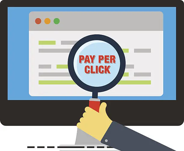 Vector illustration of PAY PER CLICK