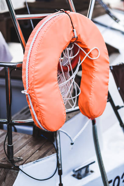 istock Lifebuoy on yacht 639075076
