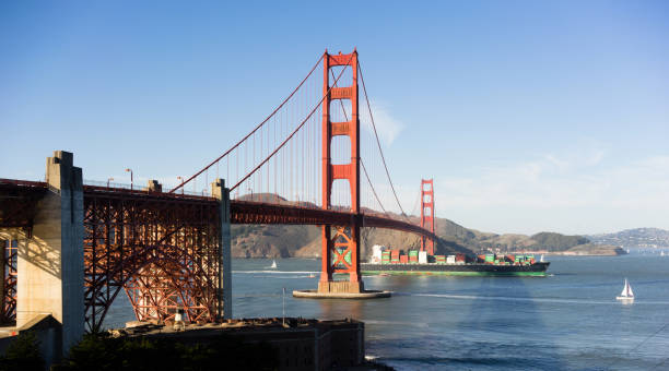 istock Container Ship Golden Gate Bridge San Francisco Bay California 639080496
