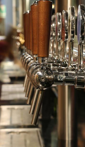 istock taps for draft beer in the pub 639082990