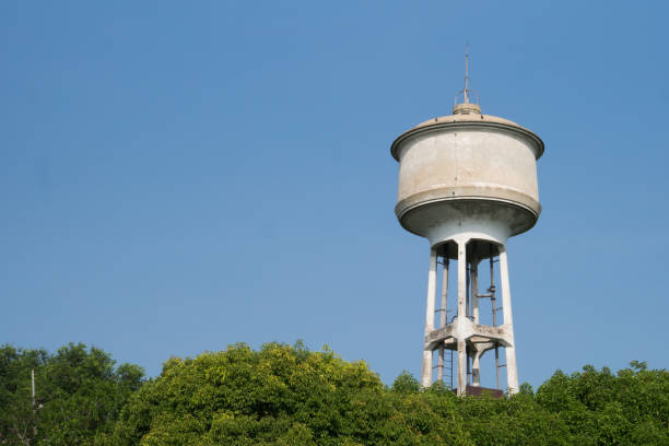 istock Water tank and blue sky background 639083288