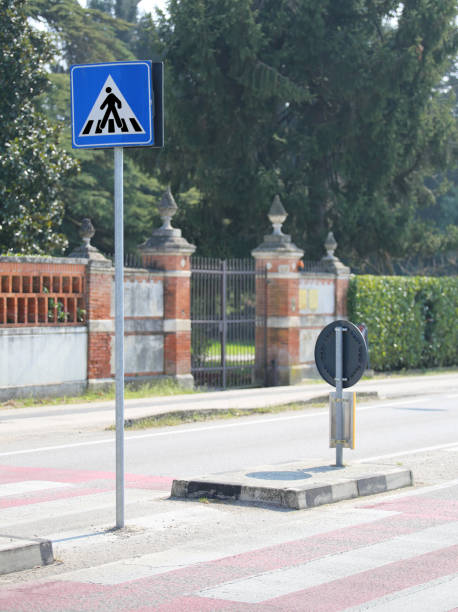 istock road sign warning pedestrian crossing 639083492