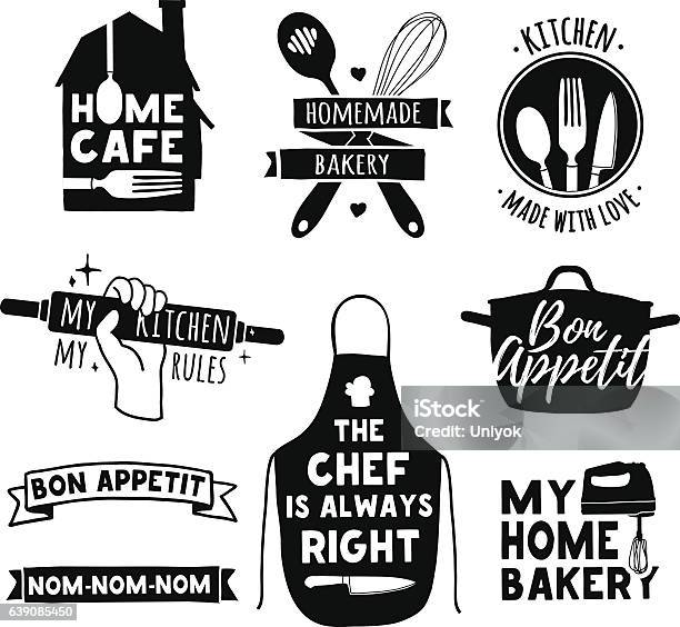 Logo For Bakery Shop Cooking Club Cafe Food Studio Stock Illustration - Download Image Now