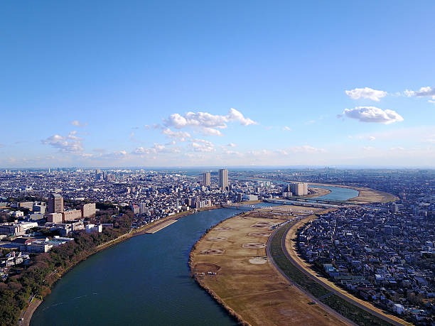 istock Landscape seen from above the Edogawa River 639086556