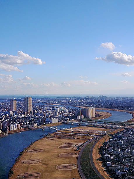 istock Landscape seen from above the Edogawa River 639086608