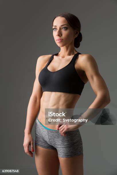 Photo Of Attractive Girl With Slim Toned Body. Beauty And Body Care Concept  Stock Photo, Picture and Royalty Free Image. Image 105446055.