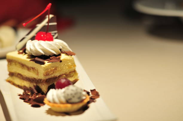 istock dessert cake, decoration cake in restaurant, selective focus 639088610