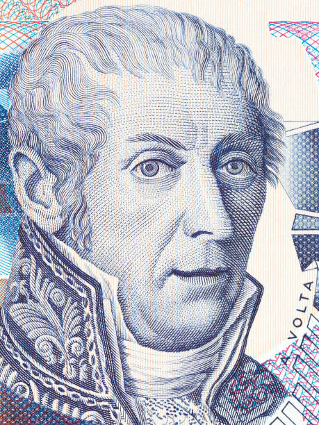 istock Alessandro Volta portrait from Italian money 639095044