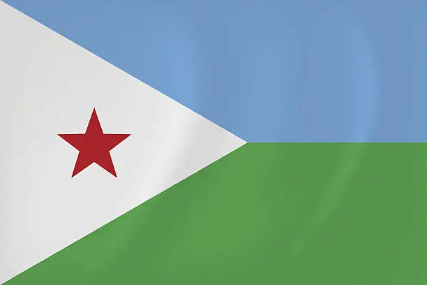 Vector illustration of Djibouti waving flag