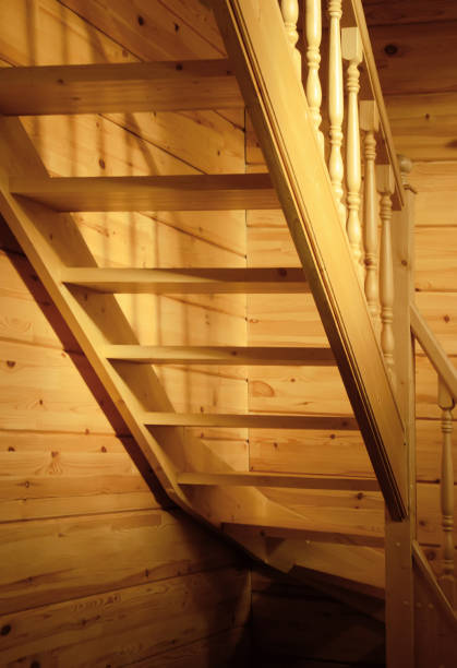 istock Wooden staircase 639100952
