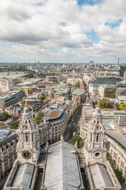 widok na londyn - london england aerial view skyscraper mid air zdjęcia i obrazy z banku zdjęć