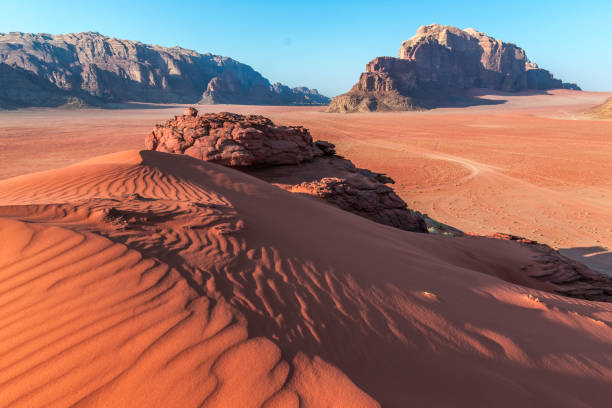 istock Red sand in Wadi Rum 639108500