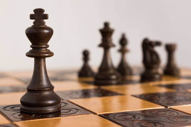 istock Chess photographed on a chessboard 639114544